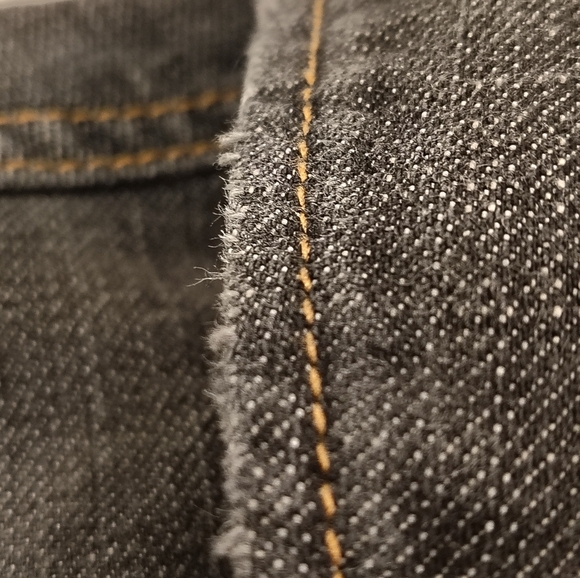 Chico's Platinum Jacket Dark Gray Denim Women Size 1 (Medium) Pleated Front - Picture 9 of 10